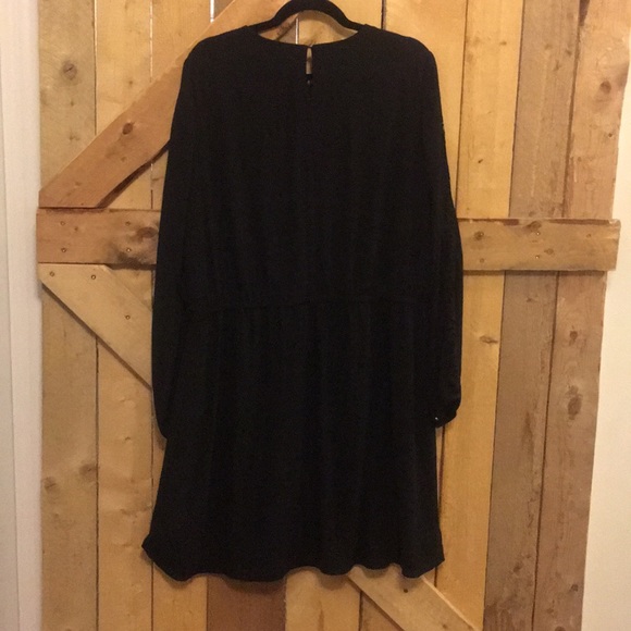 Black Dress with Lace Inserts - Picture 5 of 6